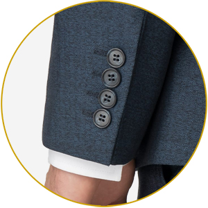'Working buttons' (i.e ones that open and close) are more often seen on fine English and Italian suits.