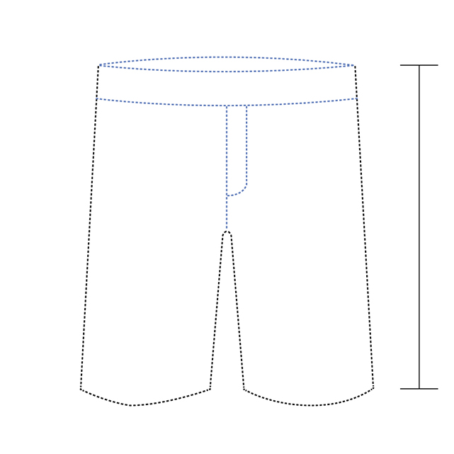 structure short pants length