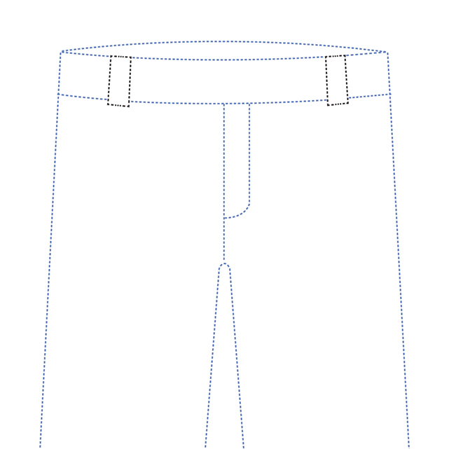 structure short pants loops