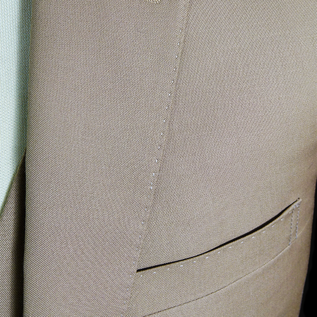 Authentic Hand-stiched Lapels and Pockets in Vest