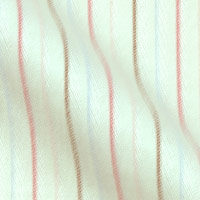 Pure Cotton Fabric with Prince Edward Stripes on White