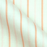Pure Cotton Broadcloth In Bold Continental Stripe On White
