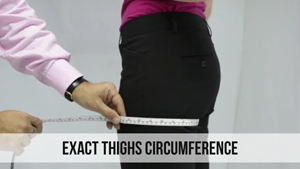 exact thighs circumference woman