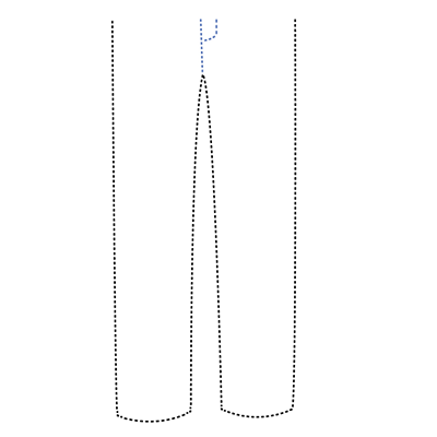 structure jeans fit around thighs