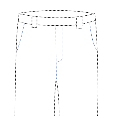 structure jeans fit around waist and hips