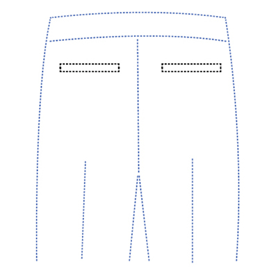 structure morning suit pants back pocket
