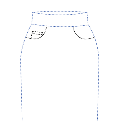 structure skirt front pockets