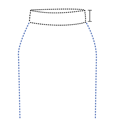 structure skirt height waistband