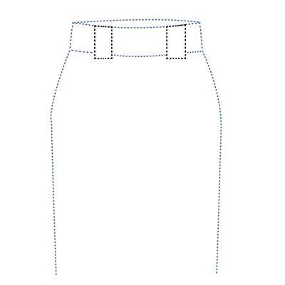 structure skirt waistband loop