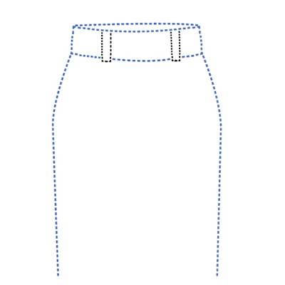 structure skirt waistband setup