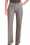 This low waist pants for women sports on seam pockets and adjustable tabs on soft waistband in a stunning silhouette. Finished ith 2.5 inches turned up cuffs, this handmade pair of pants is perfect for the working girls' office wear.