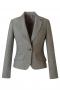 This breathtaking formal blazer in grey comes with two slanted lower pockets with flaps, hand moulded shoulders and a 2 Â½ inch wide and pressed notch lapel. Fabricated with wool, this custom-made blazer stays wrinkle free and offers a one button front closure.