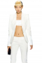 These sexy formal custom jackets display distinctive tapered waist with one button for front closure. With hand pressed notch lapels, center vent and two lower pockets with flaps, these jackets look stunning with button down, seamless custom shirts. Low waist suit pants dazzle with on seam pockets, front zipper fly, and a wide waistband. Hand sewn cuffs and hems display a delicate finish. Ideal for all seasons, you can customize these white pant suits with wool and or cotton.
