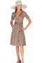These bewitching custom made dresses with a V neck pattern are ideal for casual summer parties and picnics. Incorporates stylish short sleeves with epaulettes. These cute dresses put to show self belt fabric on the waist. Just above the knee length, these smashing dresses can be customized in wrinkle proof fabrics.