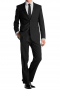 A tailor-made single breasted two button suit jacket with elegant high notch lapels and a center vent, matched with an elegant high waisted reverse pleat suit pants.