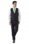 Traditional Tailored comfortable and fully lined for a more natural drape, this three piece suits features two button, side vents, natural shoulder, regular flap pockets, and notched lapels with pleated pants and six button waistcoat.