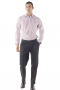 Men classic regular fit no pocket mens dress shirt with Ainsley collar and Barrel cuffs
