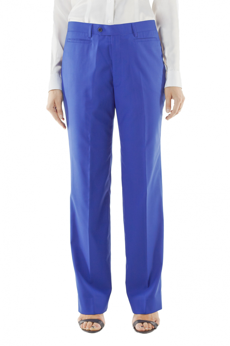 Women's Bespoke Royal Blue Formal Pants