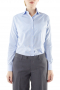 Made with cotton, these figure flattering light blue shirts display distinctive rounded barrel cuffs and round front closure buttons. With standard tails and Ainsley collar, these stylish handmade formals are ideal for casual work events and interviews.