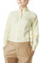 Create a scintillating casual office look with these light yellow bespoke formal shirts, custom made with cotton. They have distinctive button down collars, tailor made French cuffs with square edges and handmade front closure buttons.