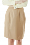 Handmade A line tan skirts with concealed front left zippers and tailor made flat fronts. Trendy formal custom tailored skirts made with wool and or cashmere. Can be sewn to be wrinkle free as well.