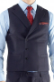 Add some flair to your style with this double breasted made to measure waistcoat. Cut to a slim fit, this striking custom tailored 3-button layering piece features a small notched lapel, handmade upper welt pocket and two lower pockets.