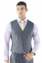As refined as it is easygoing, this 6-button custom tailored waistcoat is all you'll need to liven up any seasonal look. This single-breasted tailored layering piece features welted pocket, v-neck, medium gorge, cloth back with adjustable buckle and pointed bottom.