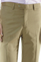Made from a luxury blend of Italian wool and cashmere in a gorgeously handsome dark camel color are these bespoke slim fit men's pants with a flat front design, custom made standard hand sewn cuffs, handmade extended belt loops and front slash pockets and so many other great qualities. These made to measure pants are a great fashion piece to invest in as they are not only comfortable but also stylish.