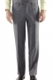 In a classic Prince of Wales check design are these sophisticated men's wrinkle resistant grey wool pants with a comfortable standard cut, a flat front pleat design, extended belt loops, and standard hand sewn cuffs. This is a great pair of pants for the office.