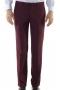With a standard tailor made low waist, these classically designed men's sophisticated custom made suit pants are made from a fine blend of Italian wool and cashmere. These custom tailored pants feature a slim cut design with a flat front pleat design, standard hand sewn cuff hem and standard two-point button closure all in a luxury burgundy shade that is modern and stylish.