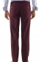 With a standard tailor made low waist, these classically designed men's sophisticated custom made suit pants are made from a fine blend of Italian wool and cashmere. These custom tailored pants feature a slim cut design with a flat front pleat design, standard hand sewn cuff hem and standard two-point button closure all in a luxury burgundy shade that is modern and stylish.