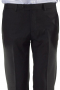In a classically elegant black is this luxury Italian wool and cashmere men’s suit pants with a made to measure standard fit cut, a custom tailored classic two-point button closure, four pockets including two back pockets, zipper fly and two bespoke elegant front slash pockets. This pair of low waist pants is a staple must-have for any man.