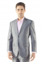 Look confident in this custom made mens medium grey worsted single breasted wool jacket. This made to measure jacket is made by expert tailors with handmade center vent style and tailor made notch lapels. 