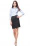 A line bespoke formal skirts with handmade concealed back zipper closure and tailored flat fronts. Tailor made with wool and or cashmere, these made to measure black skirts are regular office formals that can also be ordered wrinkle free.