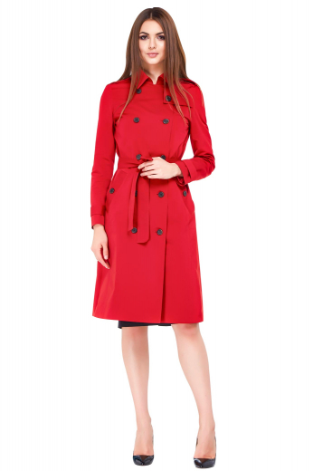 This must buy super classy womens custom made red blood overcoat in wool comes from the range of handmade luxury garments at My Custom Tailor. This super affordable womens tailor made double breasted red topcoat has 10 front buttons with 5 to close and 1 epulatter on both the shoulders. This womens bespoke knee length red overcoat also features 2 slanted double track stitched lower pockets and buttoned epaulettes on both the cuffs. You can wear this trendy womens custom made red wool topcoat for a fashionable look.