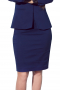 This womens handmade cashmere wool persian blue skirt suit has a bespoke hip length jacket and a handmade knee length suit skirt. The womens tailor made slim fit jacket has 1 front close button, an elegant shawl collar with 2 inch wide lapels, and 2 double piped lower pockets. The womens custom made slim fit pencil skirt features a comfortable waistband, a center back vent, and a zipper closure at the back. You can buy this womens handmade cashmere wool skirt suit at My Custom Tailor at attractive rates.