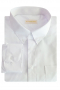 This mens handmade white cotton shirt has enticing features like a stunning button down collar with 3 inch wide collar points and 2 elegantly hand sewn barrel cuffs on the sleeve ends. Look every bit handsome in this mens bespoke slim fit business shirt that you can wear to interviews, meetings, and every other corporate event. With 1 standard pocket on the left and a plain back, this mens tailor made slim fit white dress shirt has a stunning placket front. You can buy this mens bespoke formal cotton shirt at My Custom Tailor.