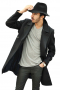 This trendy mens handmade black overcoat in cashmere wool has a comfortable fitting. With a double breasted pattern, this mens bespoke wool overcoat features 6 front buttons with 3 to close, 2 3Â½-inch-wide edge stitched notch lapels with a boutonniere on the left lapel, and 2 slanted edge stitched lower pockets. You can buy this mens made to order double breasted overcoat at My Custom Tailor and wear it to all formal events and corporate parties.
