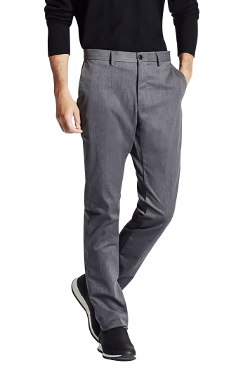 These mens handmade slim fit dress pants in flannel wool are perfect for board meetings and interviews. Fabricated to ensure all day comfort at work, these mens handmade light grey slacks feature extended belt loops, a 2 point button and hook closure, and a zip fly. These mens tailor made flannel wool dress pants also display 2 front slash pockets, 2 back pockets, and elegantly hand stitched cuff hems. Buy these mens bespoke dress pants at My Custom Tailor to update your wardrobe of handmade formals at affordable rates.