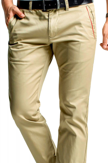 These mens handmade slim fit cotton slacks in camel are perfect formal wear for office and corporate events. With a flat front that features 2 slash pockets, these mens custom made slim fit dress pants will keep you comfortable all day long. These mens tailor made cotton pants have extended belt loops, 2 back pockets, a 2 point button and hook closure, and a zip fly. Be the ultimate trendsetter at work by wearing these iconic mens bespoke cotton slacks available at My Custom Tailor at unbelievably low prices that youâ€™ll love.