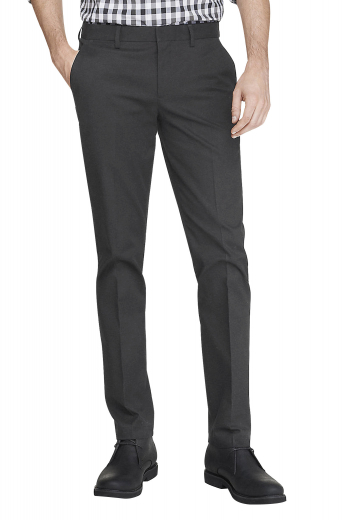 Mens tailor made slim fit wool pants in dark grey. Handmade with highest quality cashmere wool, these mens bespoke dress pants feature a high waist style augmented with stunning features like extended belt loops, a 2 point button and hook closure, and a zipper fly. These mens tailor made suit pants are perfect formals for interviews and board meetings. With 2 front slash pockets and 2 back pockets, these mens made to order suit pants will make you a trendsetter at work.