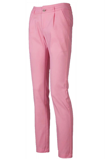 These gorgeous womens bespoke cotton made golf pants in rose pink is a stylish sportswear for classy women. With a chic vibe and a slim cut fitting, these womens handmade rose pink dress pants feature a single standard reverse pleat pattern, 2 slash pockets in the front, 2 welted back pockets, and a classic two point hook and button closure with a zipper fly. You can buy these flattering womens made to order cotton pants at My Custom Tailor to befriend a stylish look, that too within your budget.