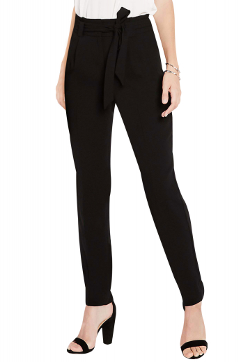 These womens tailor made black pants in Egyptian cotton are elegant formals for you if you like simplicity as much as comfort. These womens bespoke slim fit pants have a box front pleated pattern that is creatively styled with 2 beautifully hand stitched on-seam pockets at the front and a zipper fly for front closure. These womens made to order pants also have extended belt loops to increase the comfort quotient. Look every bit sophisticated in these womens bespoke suit pants available at My Custom Tailor at affordable rates.