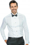 You can wear this dapper mens handmade white tuxedo shirt in cotton poplin to weddings and cocktail parties. With an iconic wing tip collar and squared edge french cuffs, this stunning mens custom made dress shirt also features a placket front with contrasting black front closure buttons for maximum comfort. Buy this mens tailor made cotton tuxedo shirt at My Custom Tailor to be a part of your classic mens handmade premium clothing range at affordable rates. 