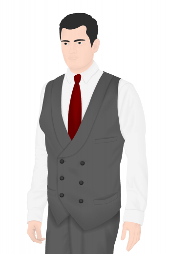 Check out this custom made men's vintage six button vest with a three button closure. This sophisticated bespoke men's waistcoat is an elegant piece that features a medium gorge, a classic v-neck, a timeless shawl collar and so many more other features to give you that grand and stylish look.