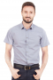 This mens tailor made wool blend shirt is available in the attractive shade of light grey. It is a trendy mens bespoke shirt that is designed to flaunt a hand sewn semi spread collar with 2 inch wide collar points. You can wear this mens bespoke short sleeves shirt with mens handmade jeans for a dapper look. Designed with a plain back and placket front, this mens made to order shirt offers all day comfort. Order at My Custom Tailor to make this mens tailor made shirt a part of your mens handmade premium office formals.