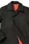 This men's black coat is fashionable for any formal occasion. It is tailor made in a fine wool and tweed and cut to a slim fit, featuring a single breasted button closure and a high notch, edge stitched lapels. 