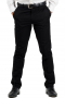 This men's custom made black trouser is tailor made in a fine wool blend and cut to a slim fit, featuring slash pockets, extended belt loops and a flat front pleat. It is a sleek option for your everyday wardrobe!