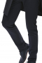 This men's black trouser is tailor made in a fine wool blend and cut to a slim fit, featuring slash pockets and a flat front pleat. This custom tailored pair of men's formal pants will be a great addition to your daily workwear. 