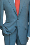 This sleek men's pant suit is tailor made in a fine wool blend and cut in a slim fit, featuring notch lapels, single breasted button closures, and slash pockets.
